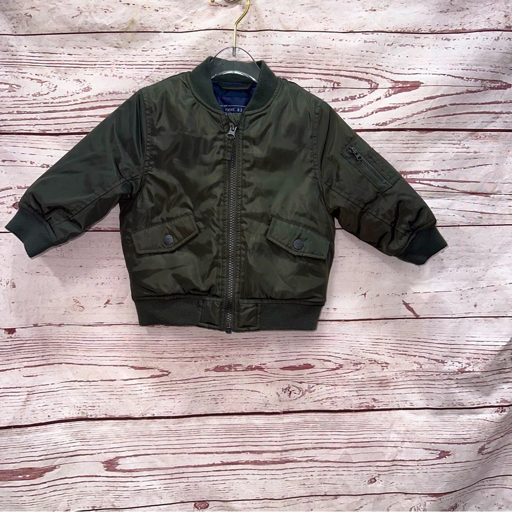 Next Green Bomber Jacket Size 9-12 Months